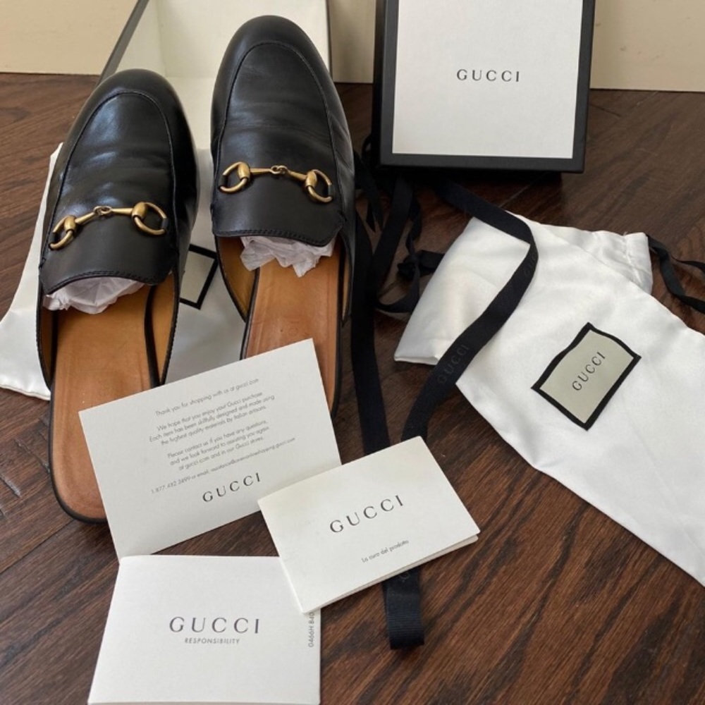 Princetown leather slippers GUCCI - Picture 1 of 8